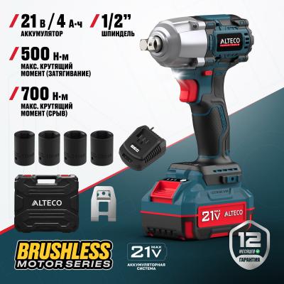 Бесщёточный аккумуляторный ударный гайковерт ALTECO CIW 21-500 Li BL 71516