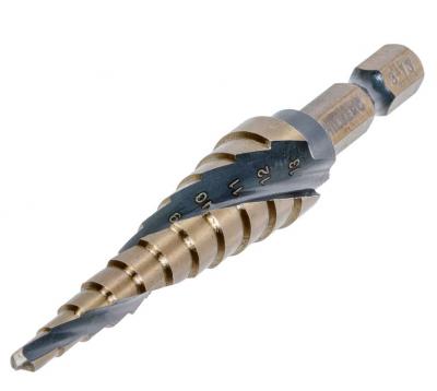 Сверло ступенчатое по металлу 3-13мм (11ступ) Hilberg HSS-Cobalt Impact Series STI0313