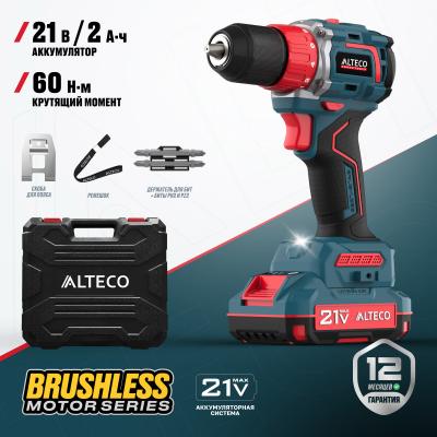 Бесщеточная аккумуляторная дрель шуруповерт ALTECO CD 21-60 BL 82042