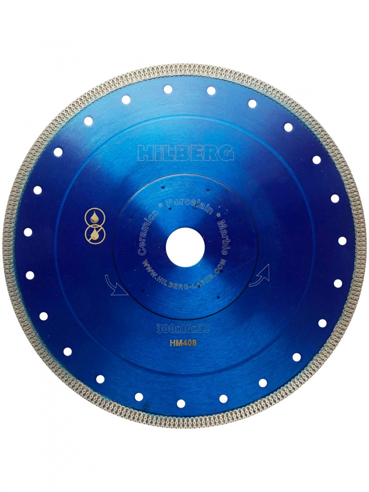 Диск алмазный Hilberg HM408 (300x32/25,4) Турбо ультратонкий х-тип