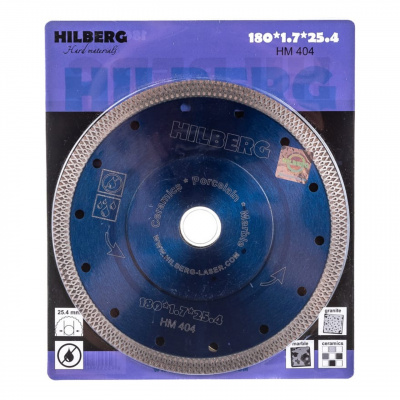 Диск алмазный Hilberg HM404 (180x22,23) Турбо ультратонкий х-тип