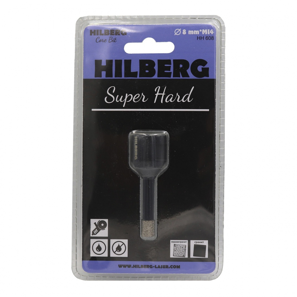 Коронка алмазная Hilberg HH608 (8 мм) Super Hard M14