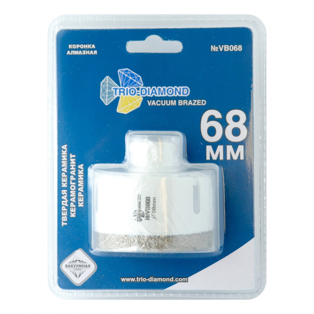 Коронка алмазная Trio-Diamond VB068 (68 мм) универсальная
