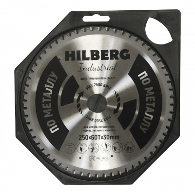 Диск пильный Hilberg HF250 (250x30x60Т) Industrial Металл