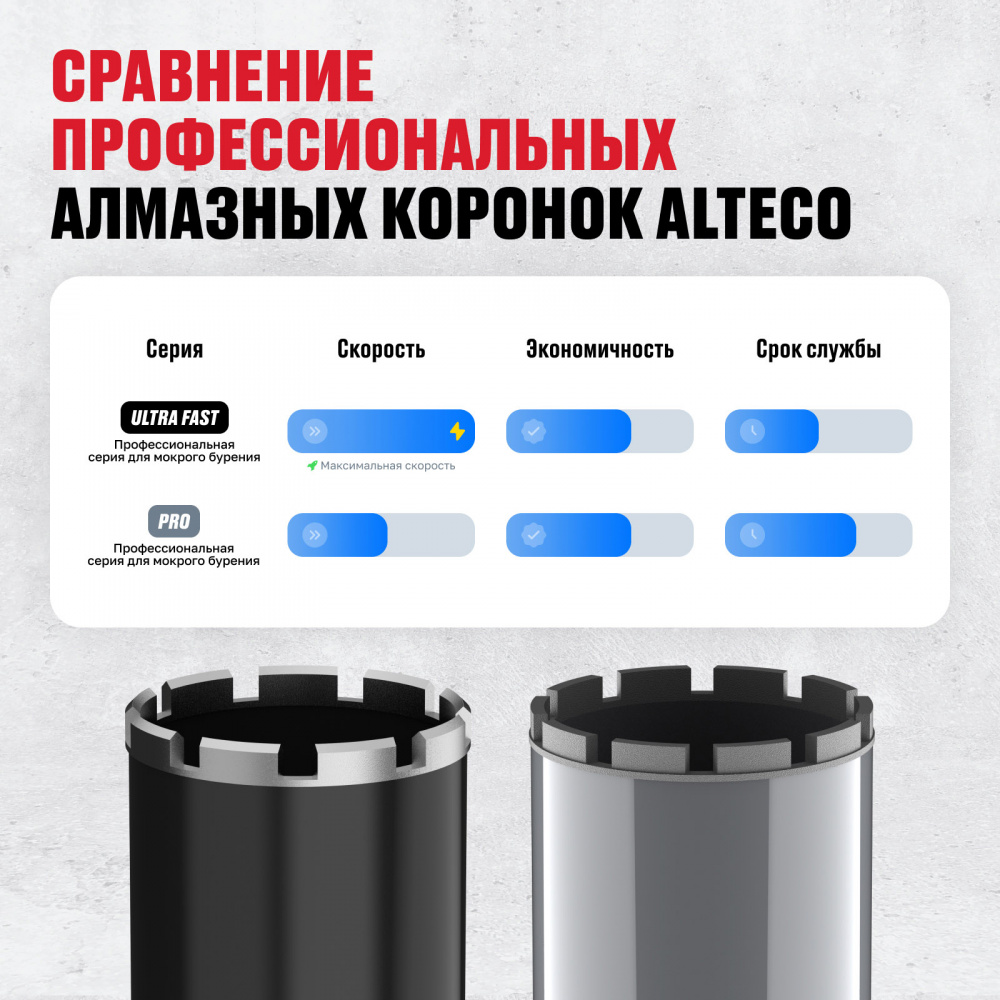 Алмазная коронка ALTECO Pro 83x450 мм 93542