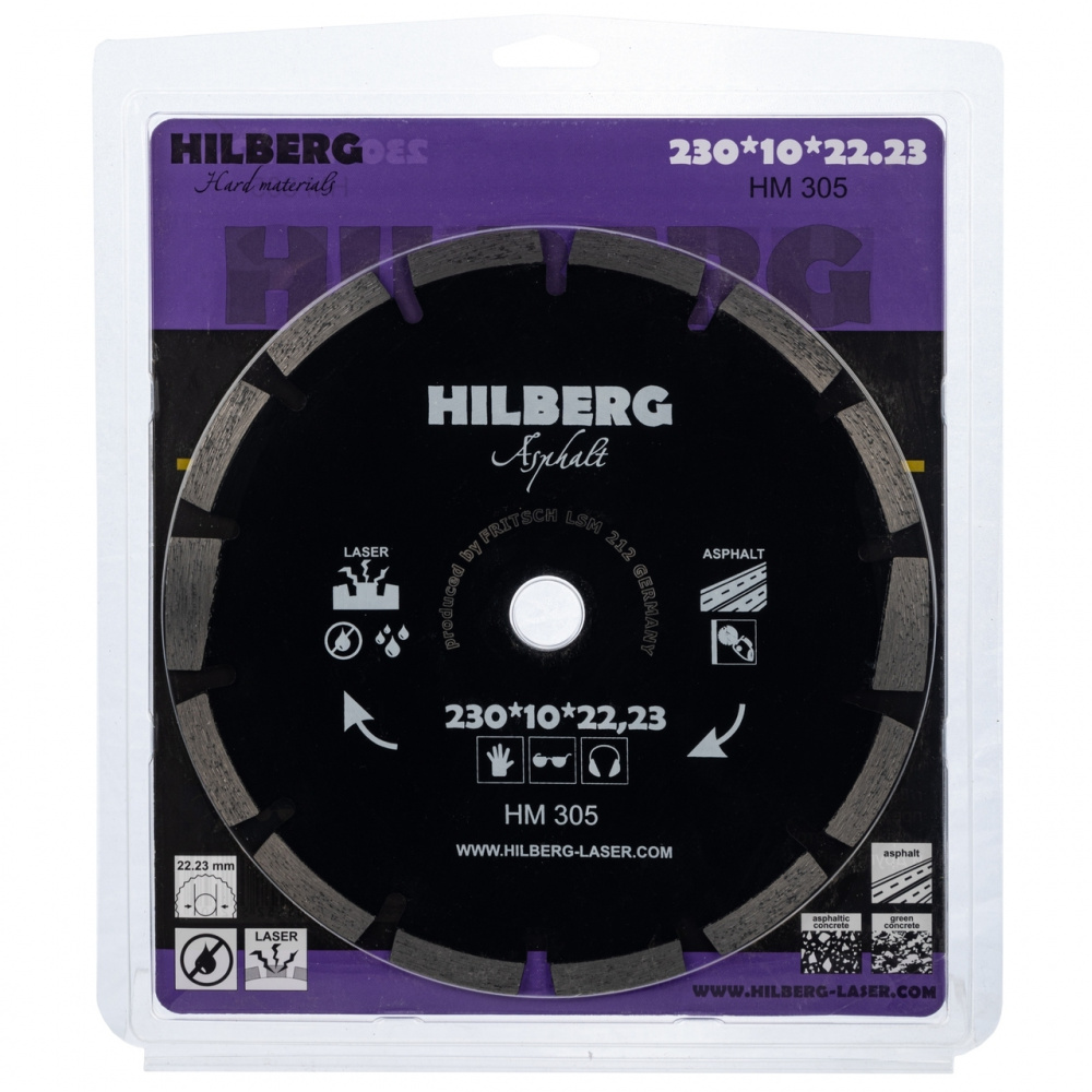 Диск алмазный Hilberg HM305 (230x10x22,23) Hard Materials Асфальт