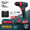 Аккумуляторная ударная дрель шуруповёрт ALTECO CD 21-45 BL X2 73510