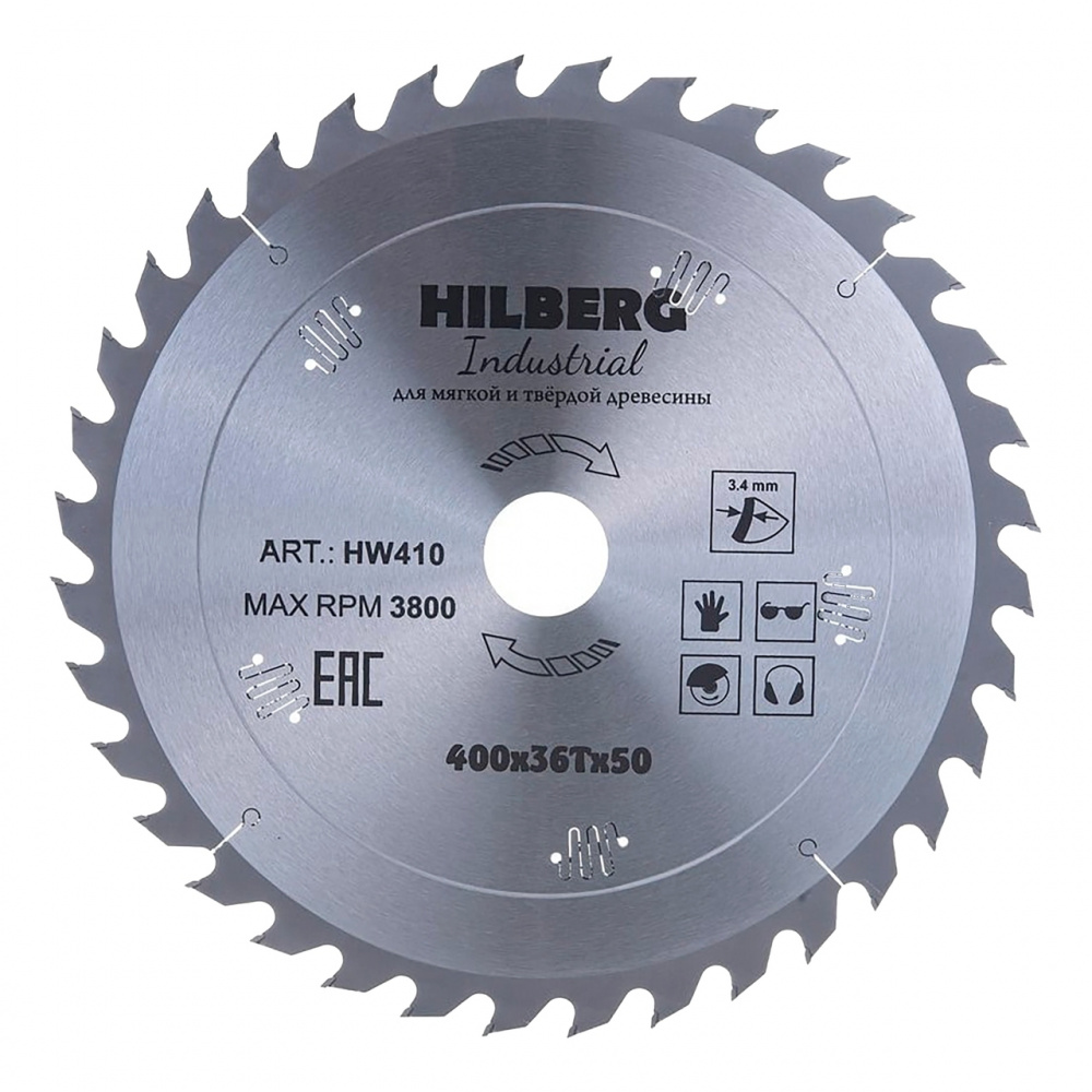 Диск пильный Hilberg HW410 (400x50x36Т) Industrial Дерево