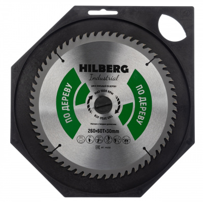 Диск пильный Hilberg HW260 (260x30x60Т) Industrial Дерево