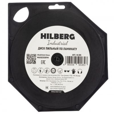 Диск пильный Hilberg HL185 (185x30/20x60Т) Industrial Ламинат