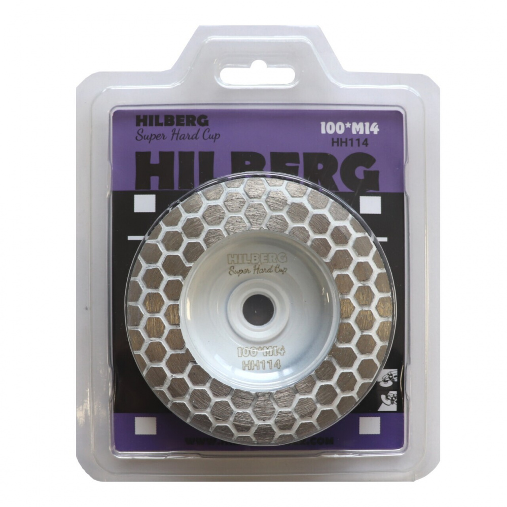 Чашка алмазная Hilberg HH114 (100хM14) Super Hard Cup