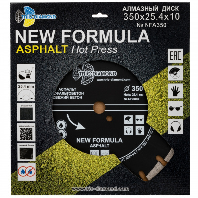 Диск алмазный Trio-Diamond NFA350 (350x25,4x10) New Formula Асфальт
