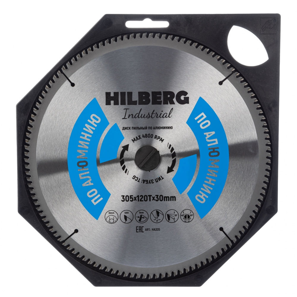 Диск пильный Hilberg HA305 (305x30x120Т) Industrial Алюминий
