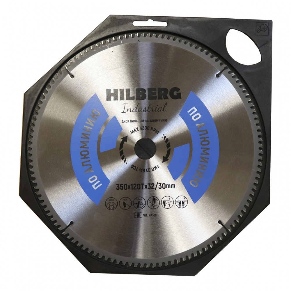 Диск пильный Hilberg HA350 (350x32/30x120Т) Industrial Алюминий