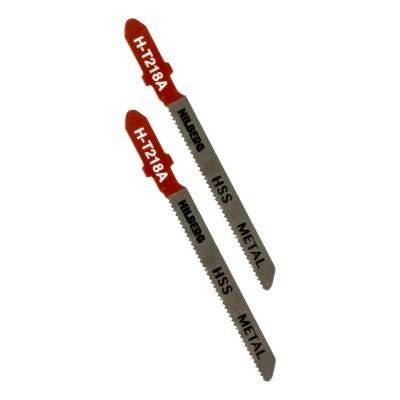 Пилки HSS для лобзика 2шт, Hilberg Metal фигурный рез 76*1.0мм, 20TPI H-T218A