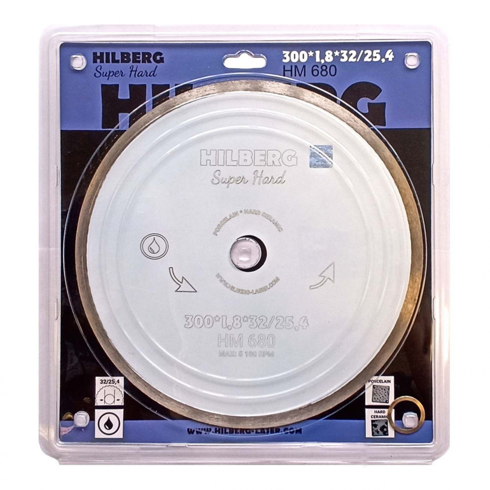 Диск алмазный Hilberg HM680 (300x32/25,4) Super Hard Сплошной