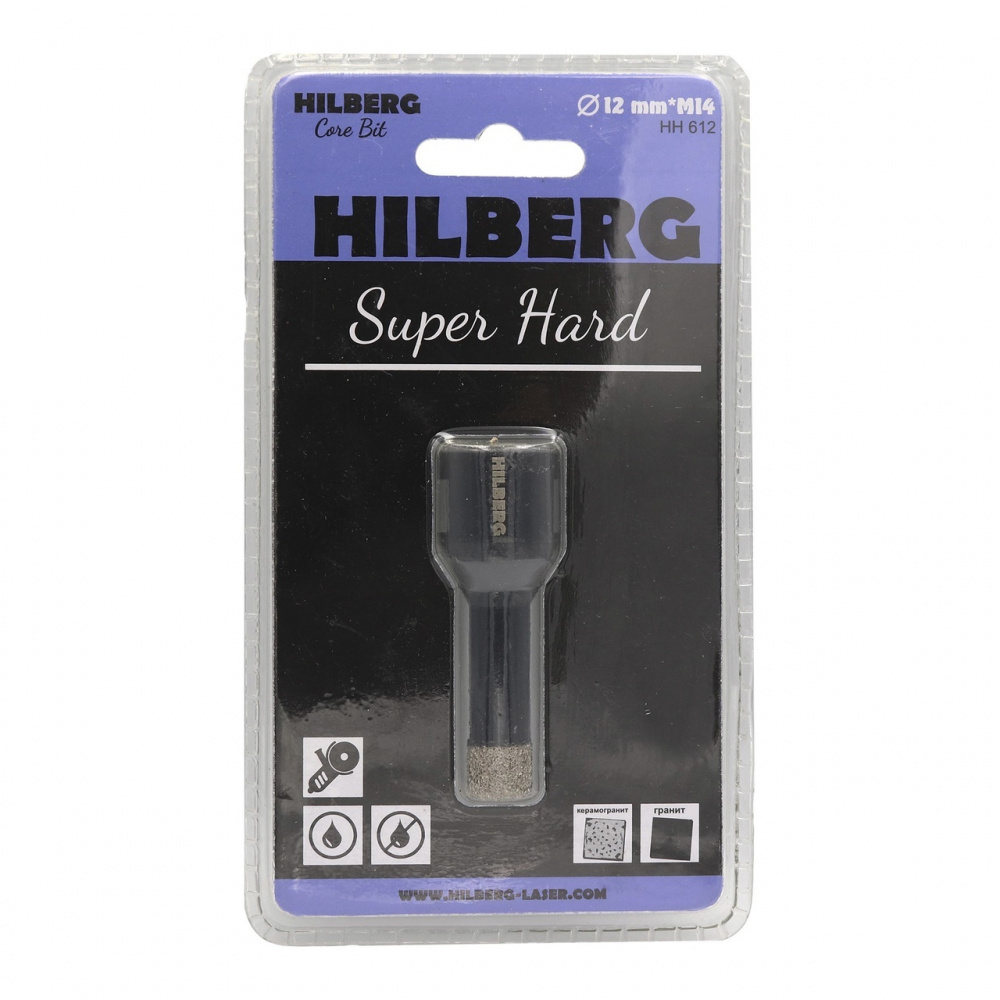 Коронка алмазная Hilberg HH612 (12 мм) Super Hard M14