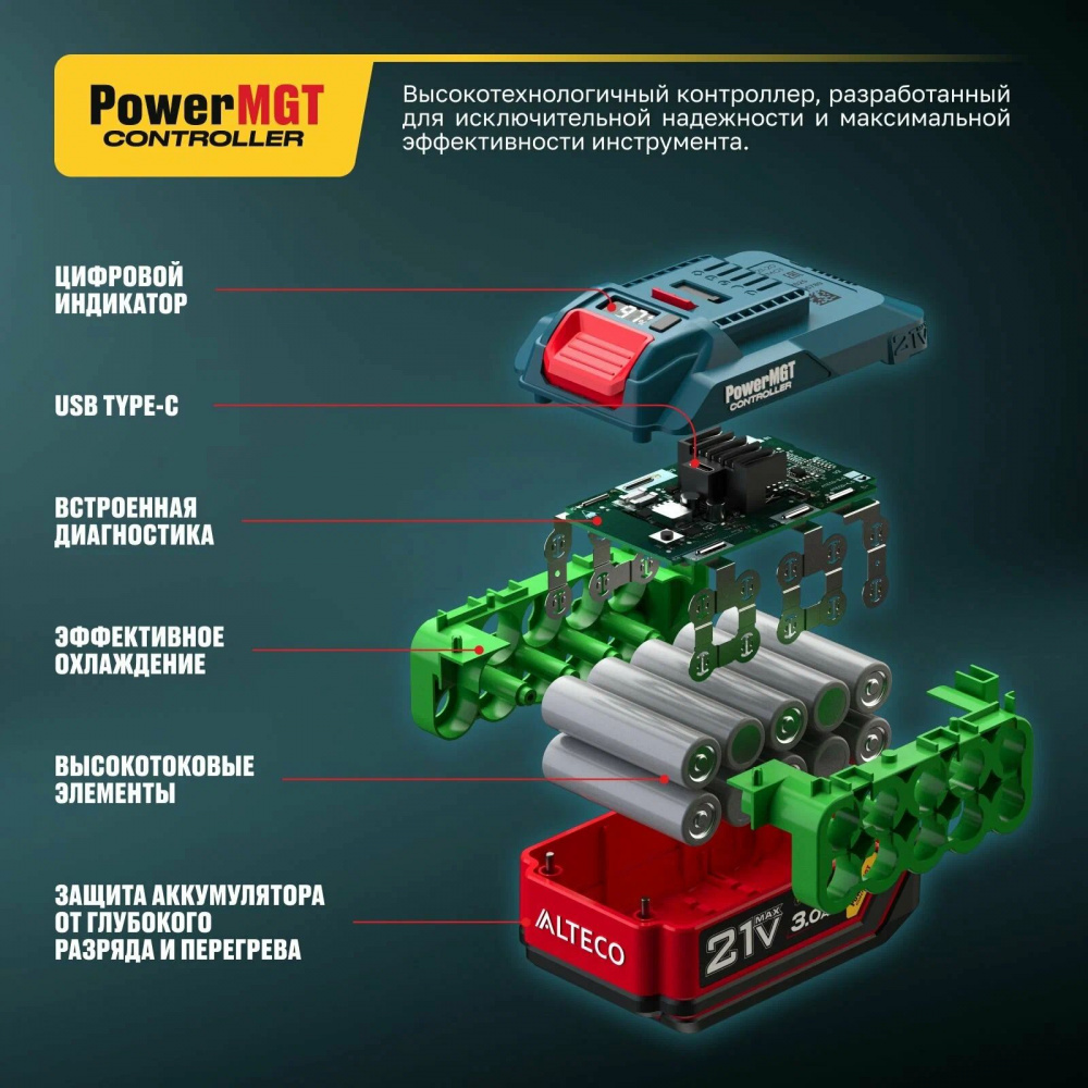 Аккумулятор ALTECO BCD 21-40 PowerMGT 97309