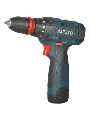 Аккумуляторная дрель шуруповёрт со съемным патроном ALTECO CD 1210F Li X2 68692