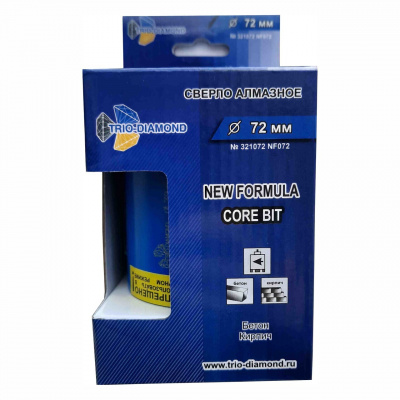 Коронка алмазная по бетону Trio-Diamond NF072 (72 мм) New Formula