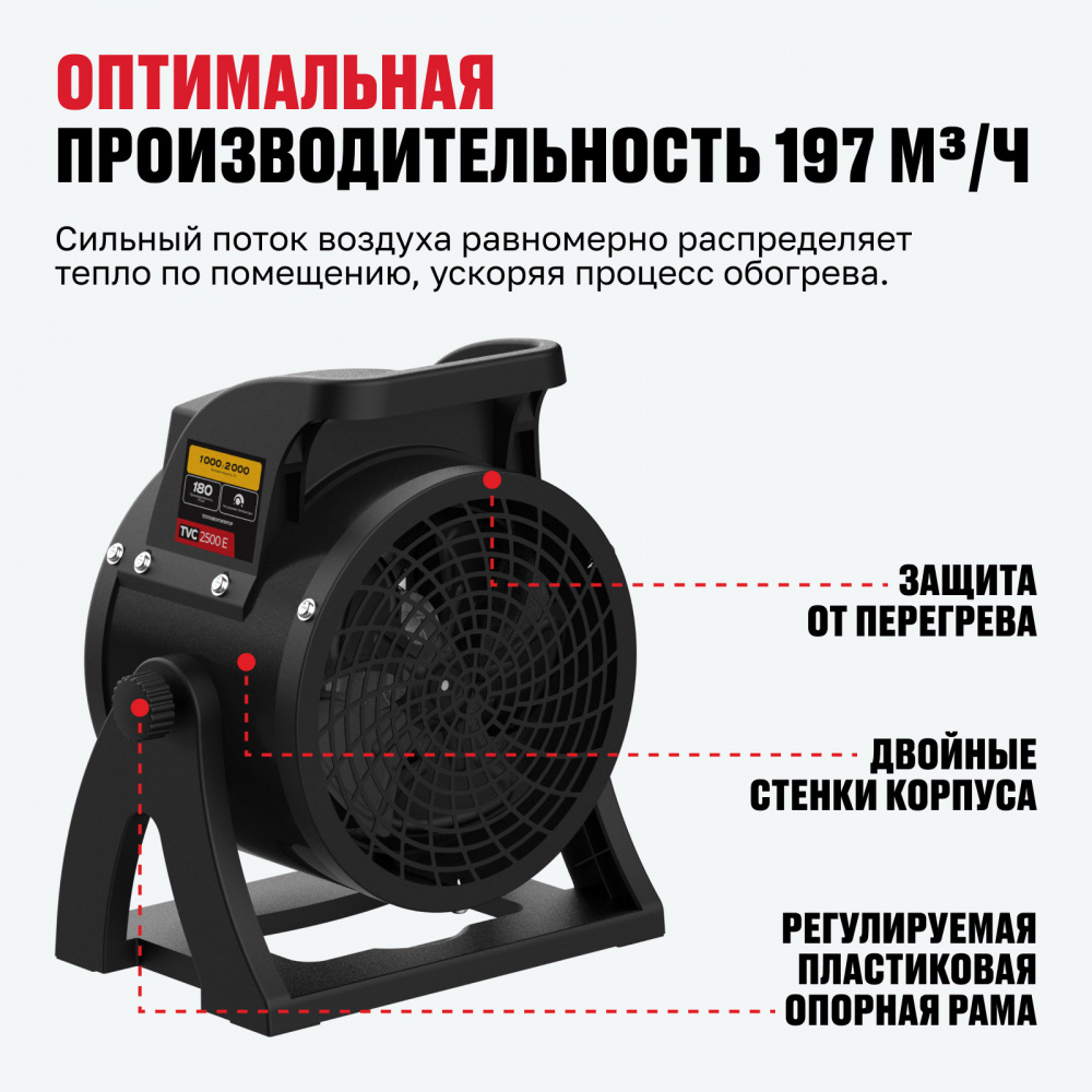 Тепловентилятор ALTECO TVC-2500Е (2кВт) 39819
