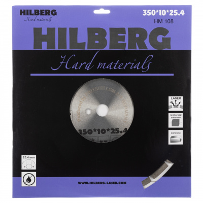 Диск алмазный Hilberg HM108 (350x25,4x12) Hard Materials Лазер