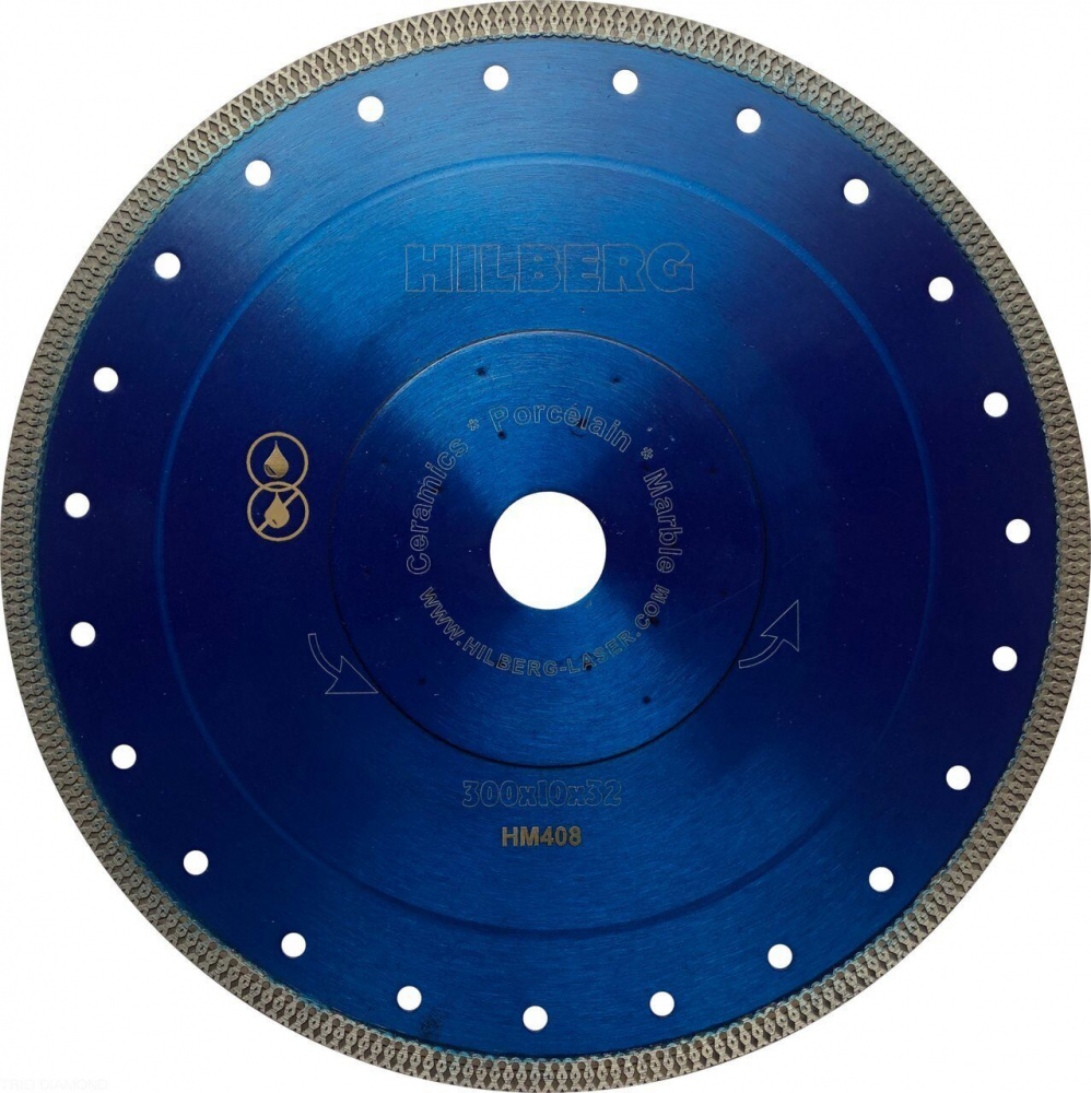 Диск алмазный Hilberg HM408 (300x32/25,4) Турбо ультратонкий х-тип