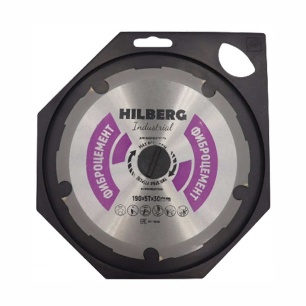 Диск пильный Hilberg HC190 (190x5Tx30 мм) Industrial Фиброцемент