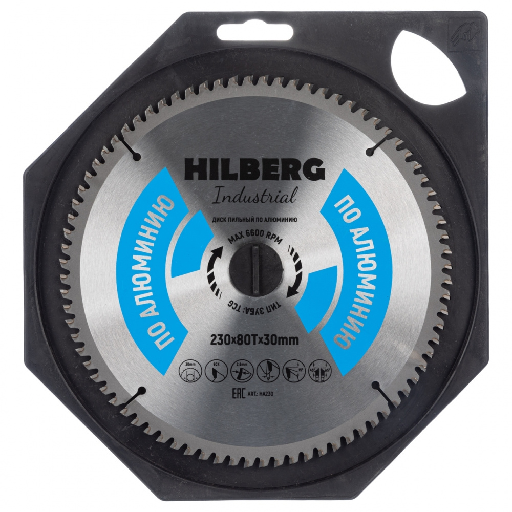 Диск пильный Hilberg HA230 (230x30x80Т) Industrial Алюминий