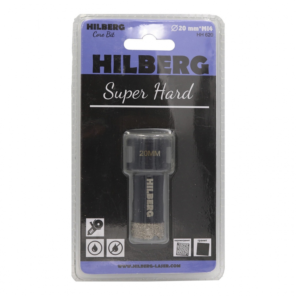 Коронка алмазная Hilberg HH620 (20 мм) Super Hard M14